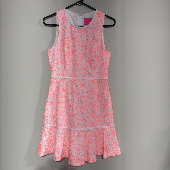 Lilly Pulitzer Dresses & Skirts - Lilly Pulitzer Ellen Embroidered Lasercut Dress Size 2